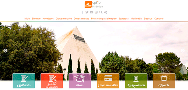 Lanzamos la web del CPIFP Pirámide con matrícula online